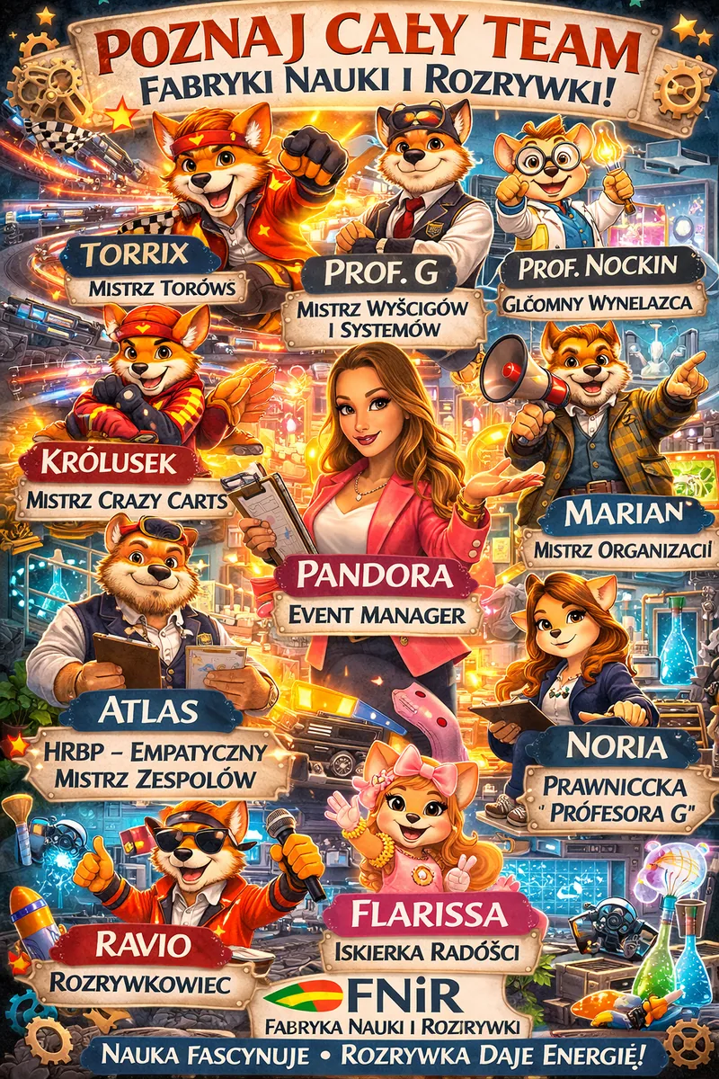 Zespół Fabryki Nauki i Rozrywki — wszystkie postaci