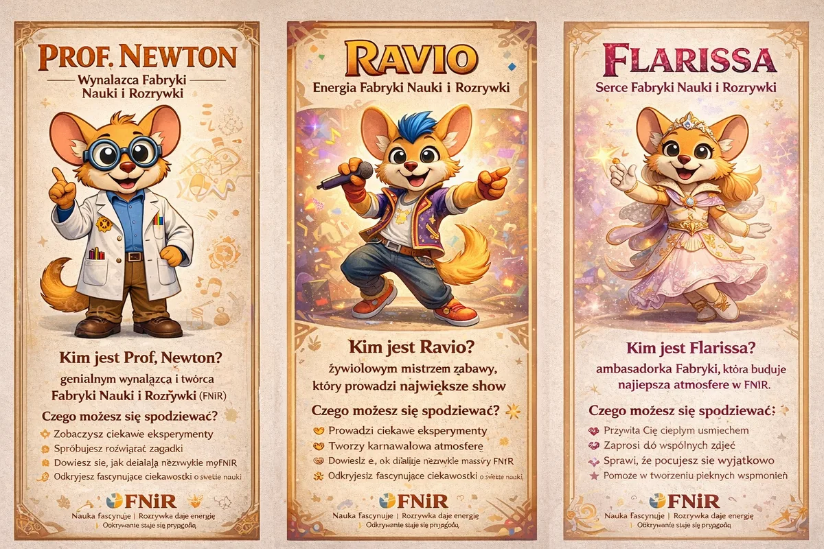 Flarissa, Prof. Newton, Ravio — zespół urodzinowy